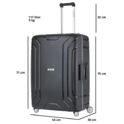 CarryOn Steward TSA Reiskoffer - 75cm Trolley Met Kliksloten - Dubbele Wielen - Zwart -Goedkope Bagage Winkel 1200x1200 1791