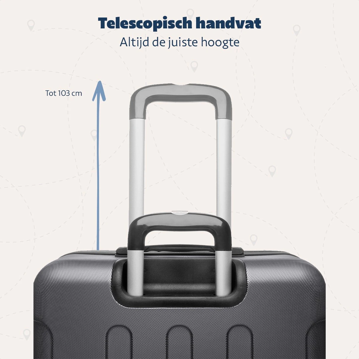 TRVLMORE Kofferset - 3 Delig - 38L (handbagage) + 70L + 110L - Donkergrijs 5 TRVLMORE Kofferset - 3 Delig - 38L (handbagage) + 70L + 110L - Donkergrijs - Afbeelding 3