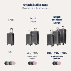 TRVLMORE Kofferset - 3 Delig - 38L (handbagage) + 70L + 110L - Donkergrijs 23 TRVLMORE Kofferset - 3 Delig - 38L (handbagage) + 70L + 110L - Donkergrijs -Goedkope Bagage Winkel 1200x1200 1877