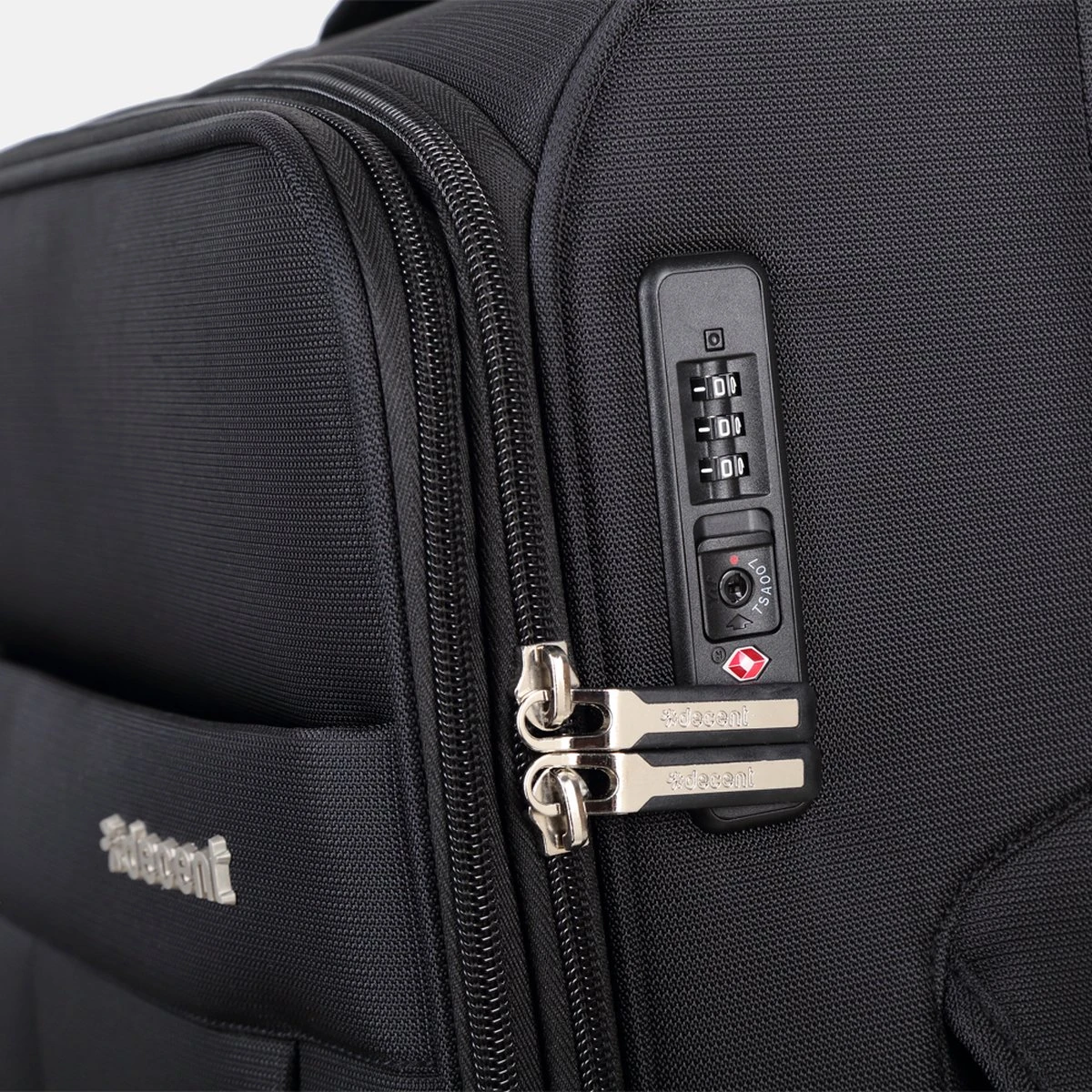 Decent D-Upright Handbagage Koffer - 55 Cm - TSA Slot - Zwart 21 Decent D-Upright Handbagage Koffer - 55 Cm - TSA Slot - Zwart - Afbeelding 19