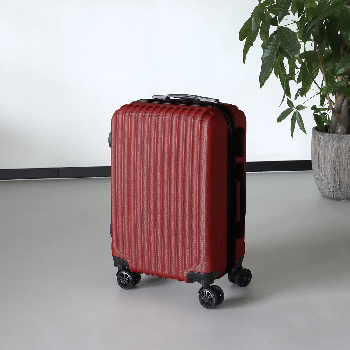 Handbagage Koffer 55cm Rood 4 Wielen Trolley Met Pin Slot 10 Handbagage Koffer 55cm Rood 4 Wielen Trolley Met Pin Slot - Afbeelding 8