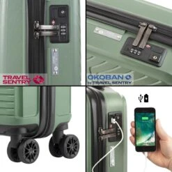 CarryOn Transport Handbagagekoffer - USB Handbagage 55cm - OKOBAN - Dubbele Wielen - Olijf 12 CarryOn Transport Handbagagekoffer - USB Handbagage 55cm - OKOBAN - Dubbele Wielen - Olijf -Goedkope Bagage Winkel 1200x1200 481