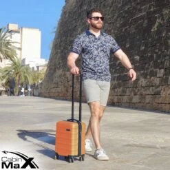 CabinMax Handbagage Koffer - Trolley 30L - Harde Reiskoffer - 45x36x20cm - Lichtgewicht - Groot Capaciteit - Oranje -Goedkope Bagage Winkel 1200x1200 550