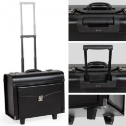 Tectake Business - Pilotenkoffer - 43 Cm - Zwart -Goedkope Bagage Winkel 1200x1200 588