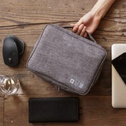Travelorganizer Electronica Grijs - Reis Organiser Oplader - Opberger Vakantie / Travel - Reisorganizer -Goedkope Bagage Winkel 1200x1200 668