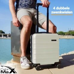 CabinMax Handbagage Koffer - Trolley 30L - Harde Reiskoffer - 45x36x20cm - Lichtgewicht - Groot Capaciteit - Wit 13 CabinMax Handbagage Koffer - Trolley 30L - Harde Reiskoffer - 45x36x20cm - Lichtgewicht - Groot Capaciteit - Wit -Goedkope Bagage Winkel 1200x1200 703