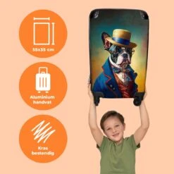 NoBoringSuitcases.com® Koffer - Hond - Kleding - Accessoires - Verf - Portret - Kinderen - Reiskoffer Met Wielen - Kinderkoffer - Fotokoffer - Past Binnen 55x40x20 Cm En 55x35x25 Cm - Trolley Handbagage Lichtgewicht -Goedkope Bagage Winkel 1200x1200 829