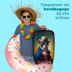 NoBoringSuitcases.com® Koffer - Hond - Kleding - Accessoires - Verf - Portret - Kinderen - Reiskoffer Met Wielen - Kinderkoffer - Fotokoffer - Past Binnen 55x40x20 Cm En 55x35x25 Cm - Trolley Handbagage Lichtgewicht -Goedkope Bagage Winkel 1200x1200 831