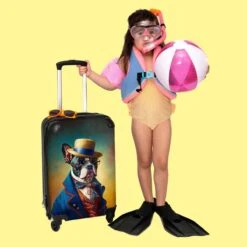 NoBoringSuitcases.com® Koffer - Hond - Kleding - Accessoires - Verf - Portret - Kinderen - Reiskoffer Met Wielen - Kinderkoffer - Fotokoffer - Past Binnen 55x40x20 Cm En 55x35x25 Cm - Trolley Handbagage Lichtgewicht -Goedkope Bagage Winkel 1200x1200 832