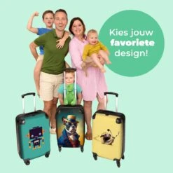 NoBoringSuitcases.com® Koffer - Hond - Kleding - Accessoires - Verf - Portret - Kinderen - Reiskoffer Met Wielen - Kinderkoffer - Fotokoffer - Past Binnen 55x40x20 Cm En 55x35x25 Cm - Trolley Handbagage Lichtgewicht -Goedkope Bagage Winkel 1200x1200 834