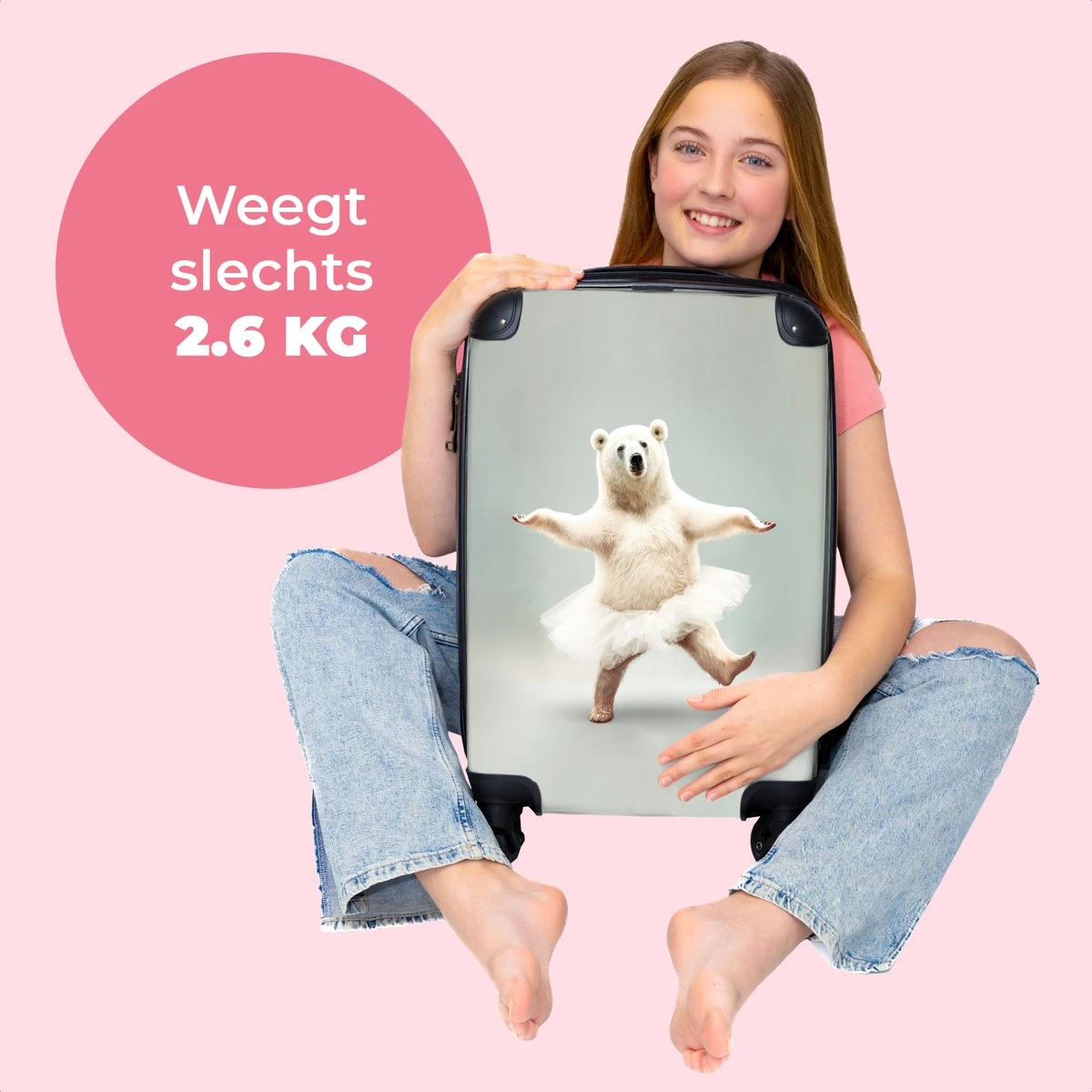 NoBoringSuitcases.com® Koffer - IJsbeer - Rok - Wit - Portret - Dieren - Trolley Op Wieltjes - Reiskoffer - Past Binnen 55x40x20 Cm En 55x35x25 Cm - Fotokoffer 4 NoBoringSuitcases.com® Koffer - IJsbeer - Rok - Wit - Portret - Dieren - Trolley Op Wieltjes - Reiskoffer - Past Binnen 55x40x20 Cm En 55x35x25 Cm - Fotokoffer - Afbeelding 2