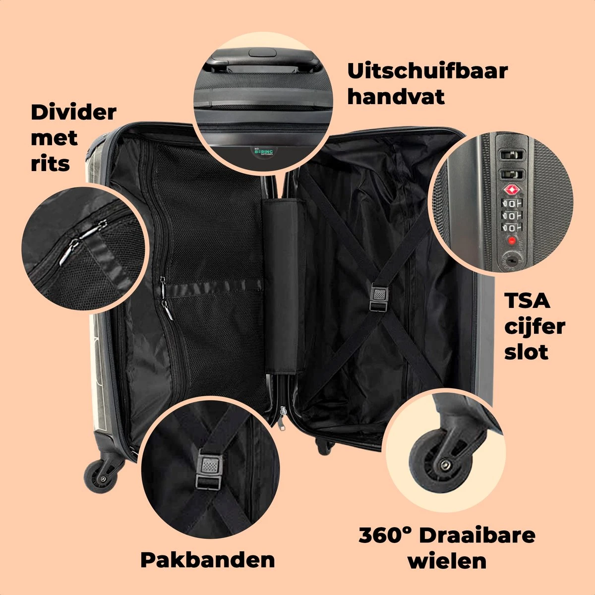 NoBoringSuitcases.com® Kinderkoffer - Trolley Op Wieltjes - Kuiken - Skateboard - Blauw - Kinderen - Dieren - Reiskoffer Kinderen - Past Binnen 55x40x20 Cm En 55x35x25 Cm - Fotokoffer 6 NoBoringSuitcases.com® Kinderkoffer - Trolley Op Wieltjes - Kuiken - Skateboard - Blauw - Kinderen - Dieren - Reiskoffer Kinderen - Past Binnen 55x40x20 Cm En 55x35x25 Cm - Fotokoffer - Afbeelding 4