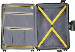 CarryOn Steward TSA Reiskoffer - 65cm Trolley Met Kliksloten - Dubbele Wielen - Groen -Goedkope Bagage Winkel 1200x827