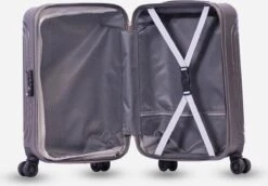 ©TROLLEYZ - Florence No.7 - Trolley - 55cm Met TSA Slot - Dubbele Wielen - 360° Spinners - 100% ABS - Handbagage Koffer In Cloudy Grey -Goedkope Bagage Winkel 1200x837