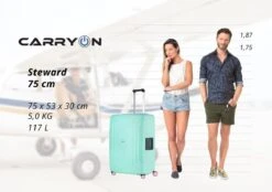 CarryOn Steward TSA Reiskoffer - 75cm Trolley Met Kliksloten - Dubbele Wielen - Mint 29 CarryOn Steward TSA Reiskoffer - 75cm Trolley Met Kliksloten - Dubbele Wielen - Mint -Goedkope Bagage Winkel 1200x847 2