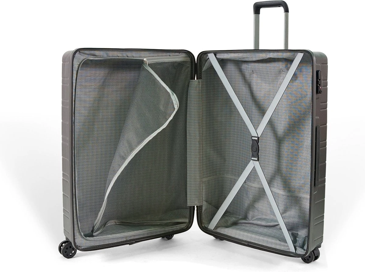 ©TROLLEYZ - Amsterdam No.9 - Reiskoffer 69cm Met TSA Slot - Dubbele Wielen - 360° Spinners - 100% ABS - Reiskoffer In Cloudy Grey 9 ©TROLLEYZ - Amsterdam No.9 - Reiskoffer 69cm Met TSA Slot - Dubbele Wielen - 360° Spinners - 100% ABS - Reiskoffer In Cloudy Grey - Afbeelding 7