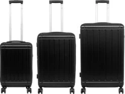 Travelsuitcase - Parma- Losse Reiskoffer - Polycarbonaat- Zwart - Hoogglans - Maat S / 42 Liter -Goedkope Bagage Winkel 1200x901 4