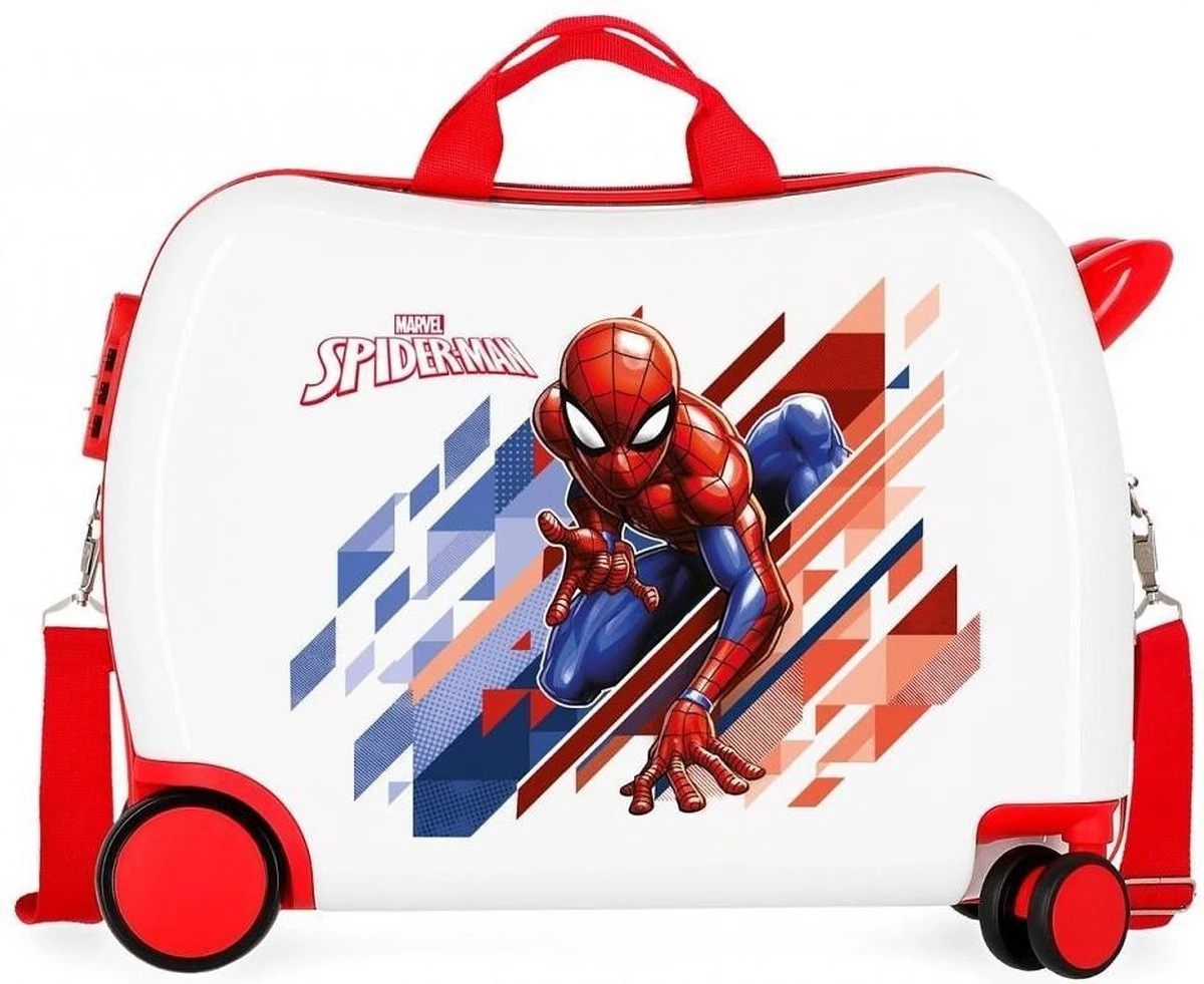 Marvel Ride-on Koffer Reiskoffer Spider-man 34 Liter Junior Wit 3 Marvel Ride-on Koffer Reiskoffer Spider-man 34 Liter Junior Wit