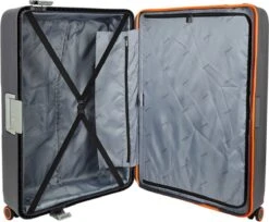 Decent Koffer / Trolley / Reiskoffer - 77 X 54.5 X 31.5 Cm - 116 Liter - Polypropyleen - Maat XL - On-Tour - Grijs -Goedkope Bagage Winkel 1200x989