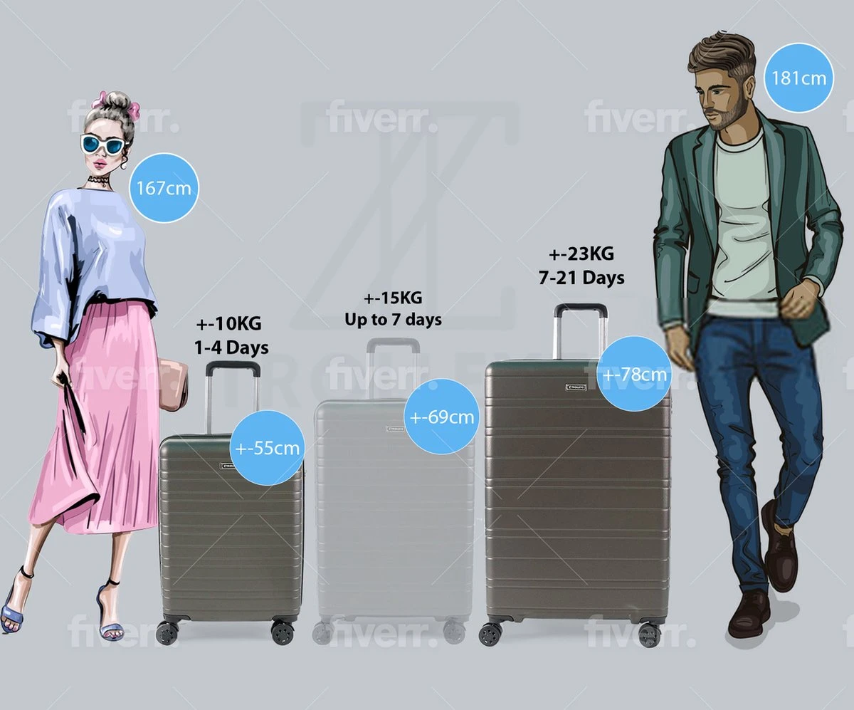 ©TROLLEYZ - Amsterdam No.9 - Kofferset 2 Delig - 55cm+78cm Met TSA Slot - Dubbele Wielen - 360° Spinners - 100% ABS - Reiskoffers In Cloudy Grey 10 ©TROLLEYZ - Amsterdam No.9 - Kofferset 2 Delig - 55cm+78cm Met TSA Slot - Dubbele Wielen - 360° Spinners - 100% ABS - Reiskoffers In Cloudy Grey - Afbeelding 8