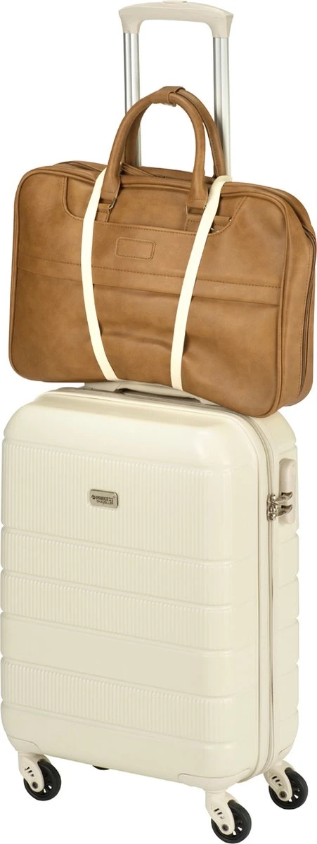 Princess Traveller Florence - Handbagagekoffer Met Strap - Crème - S - 55cm 10 Princess Traveller Florence - Handbagagekoffer Met Strap - Crème - S - 55cm - Afbeelding 8
