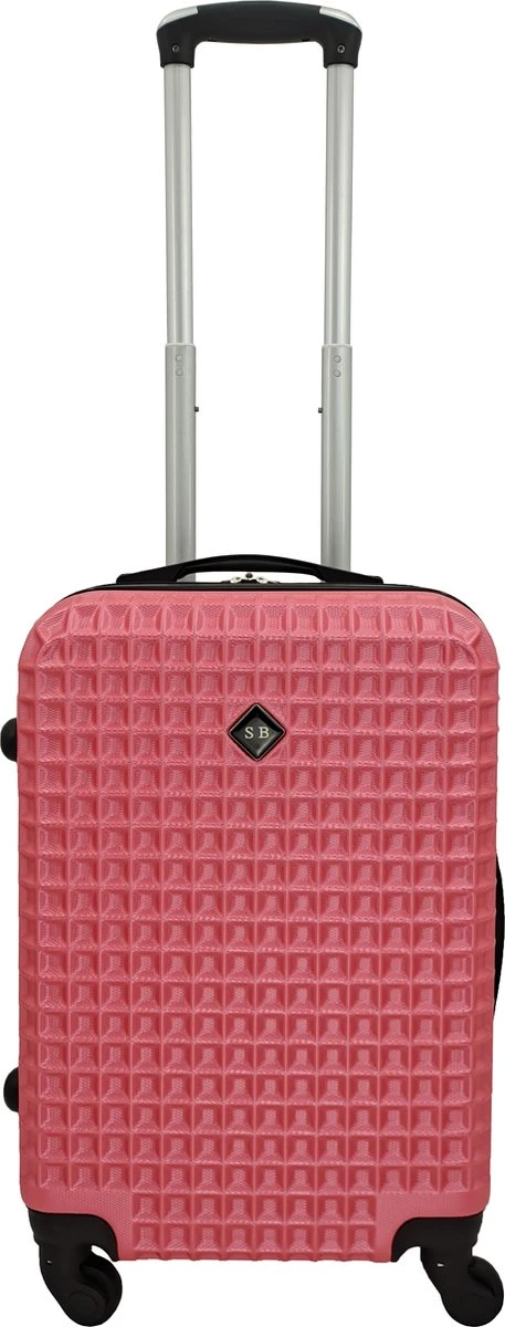 SB Travelbags Handbagage Koffer 51cm 4 Wielen Trolley - Roze 3 SB Travelbags Handbagage Koffer 51cm 4 Wielen Trolley - Roze