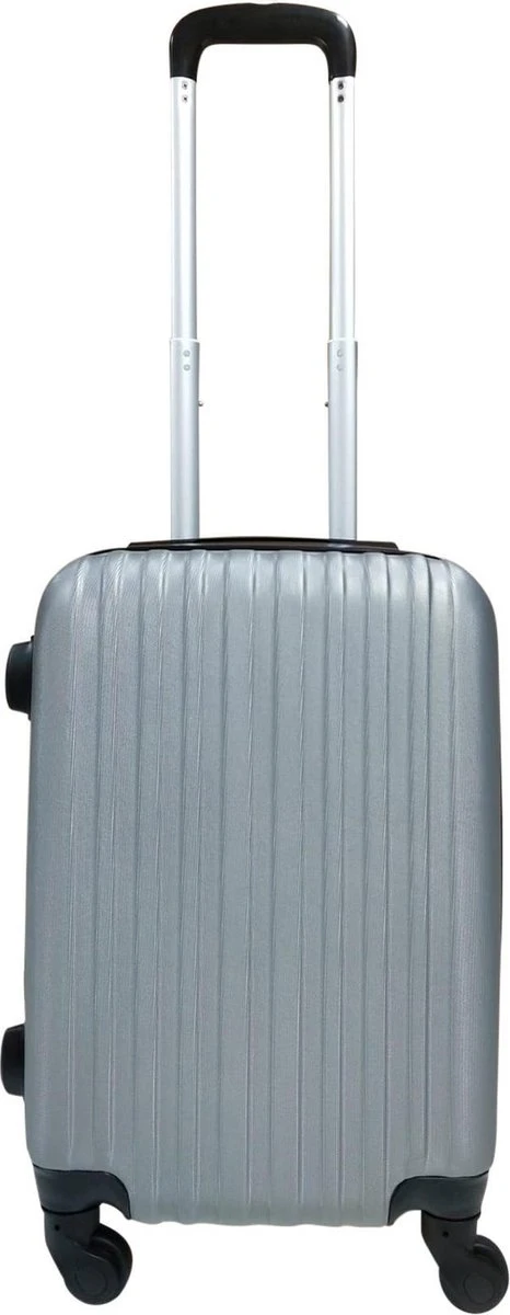 SB Travelbags 'Expandable' Handbagage Koffer 53cm 4 Wielen Trolley - Zilver 3 SB Travelbags 'Expandable' Handbagage Koffer 53cm 4 Wielen Trolley - Zilver