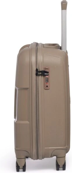 ©TROLLEYZ - Venice No.10 - Trolley - 55cm Met TSA Slot - Dubbele Wielen - 360° Spinners - 100% Polypropyleen - Handbagage Koffer In Pearl Sand -Goedkope Bagage Winkel 500x1200 1