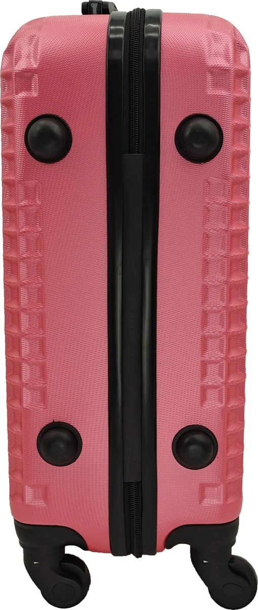 SB Travelbags Handbagage Koffer 51cm 4 Wielen Trolley - Roze 5 SB Travelbags Handbagage Koffer 51cm 4 Wielen Trolley - Roze - Afbeelding 3