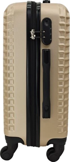 SB Travelbags Handbagage Koffer 51cm 4 Wielen Trolley - Champagne -Goedkope Bagage Winkel 521x1200