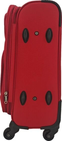 SB Travelbags Bagage Stoffen Koffer 75cm 4 Wielen Trolley - Rood -Goedkope Bagage Winkel 527x1200 3