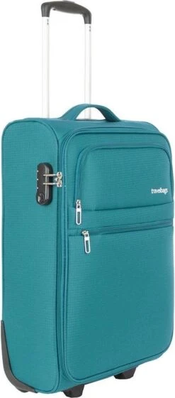 Travelbags Handbagage Zachte Koffer / Trolley / Reiskoffer - The Base - 55 Cm - Groen -Goedkope Bagage Winkel 529x1200