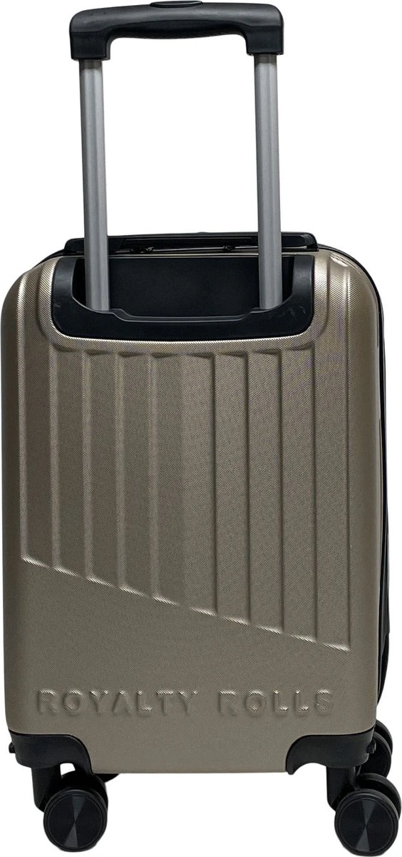 Royalty Rolls Amsterdam Handbagage Koffer 52 Cm - 25 Liter - Champagne 5 Royalty Rolls Amsterdam Handbagage Koffer 52 Cm - 25 Liter - Champagne - Afbeelding 3