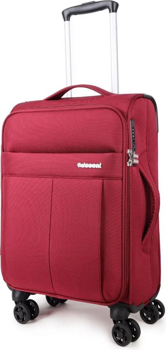 Decent D-Upright Handbagage Koffer - 55 Cm - TSA Slot - Bordeaux Rood 4 Decent D-Upright Handbagage Koffer - 55 Cm - TSA Slot - Bordeaux Rood - Afbeelding 2