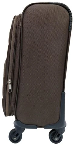 Stoffen Handbagage Koffer 51cm 4 Wielen Trolley - Bruin 13 Stoffen Handbagage Koffer 51cm 4 Wielen Trolley - Bruin -Goedkope Bagage Winkel 610x1200