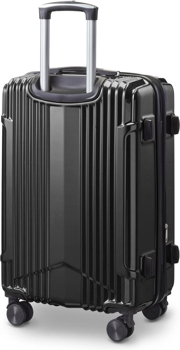 Tesla PC - Reiskoffer - 65 Cm - 4 Wielen - Zwart 4 Tesla PC - Reiskoffer - 65 Cm - 4 Wielen - Zwart - Afbeelding 2