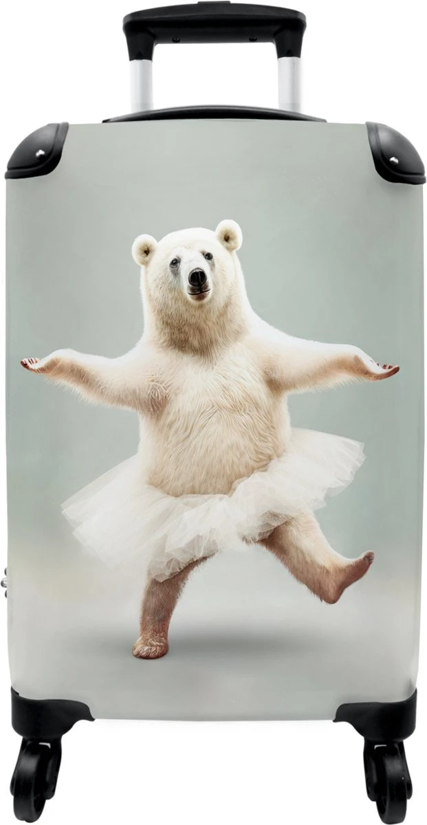 NoBoringSuitcases.com® Koffer - IJsbeer - Rok - Wit - Portret - Dieren - Trolley Op Wieltjes - Reiskoffer - Past Binnen 55x40x20 Cm En 55x35x25 Cm - Fotokoffer 11 NoBoringSuitcases.com® Koffer - IJsbeer - Rok - Wit - Portret - Dieren - Trolley Op Wieltjes - Reiskoffer - Past Binnen 55x40x20 Cm En 55x35x25 Cm - Fotokoffer - Afbeelding 9