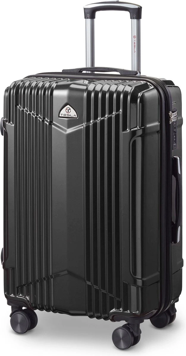 Tesla PC - Reiskoffer - 65 Cm - 4 Wielen - Zwart 3 Tesla PC - Reiskoffer - 65 Cm - 4 Wielen - Zwart