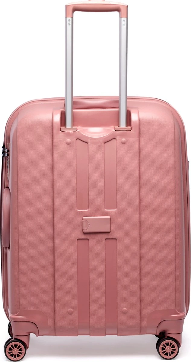 ©TROLLEYZ - Paris No.5 - Reiskoffer - 69cm Met TSA Slot - Dubbele Wielen - 360° Spinners - 100% Polypropyleen - Reiskoffer In Rose Blush 5 ©TROLLEYZ - Paris No.5 - Reiskoffer - 69cm Met TSA Slot - Dubbele Wielen - 360° Spinners - 100% Polypropyleen - Reiskoffer In Rose Blush - Afbeelding 3