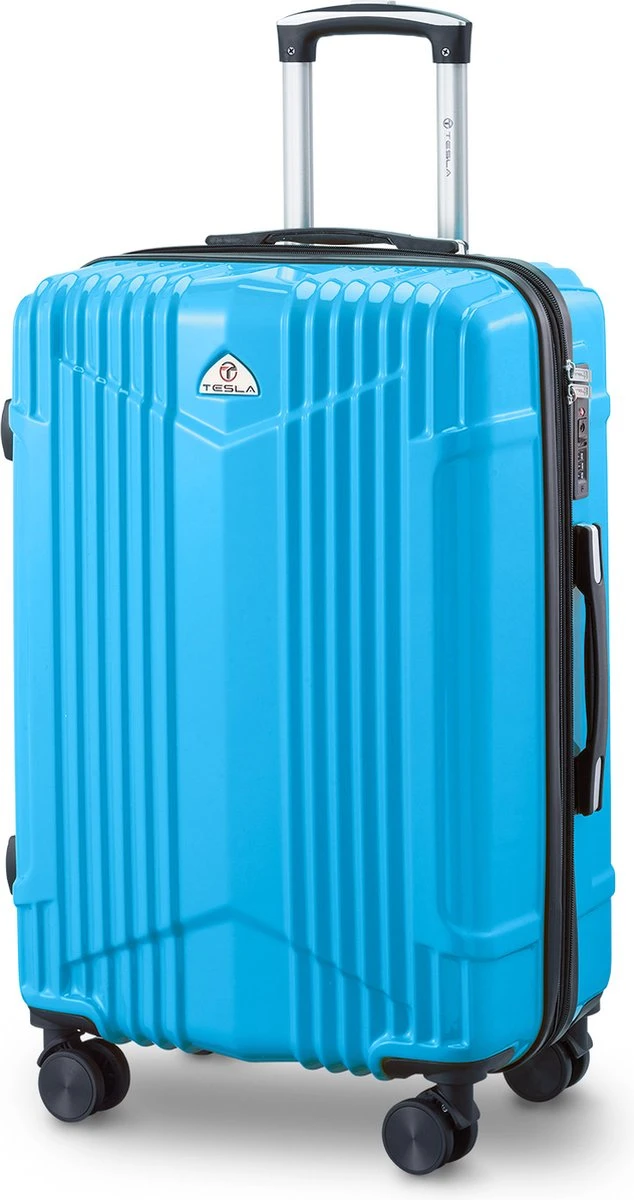 Tesla PC - Reiskoffer - 65 Cm - 4 Wielen - Licht Blauw 3 Tesla PC - Reiskoffer - 65 Cm - 4 Wielen - Licht Blauw