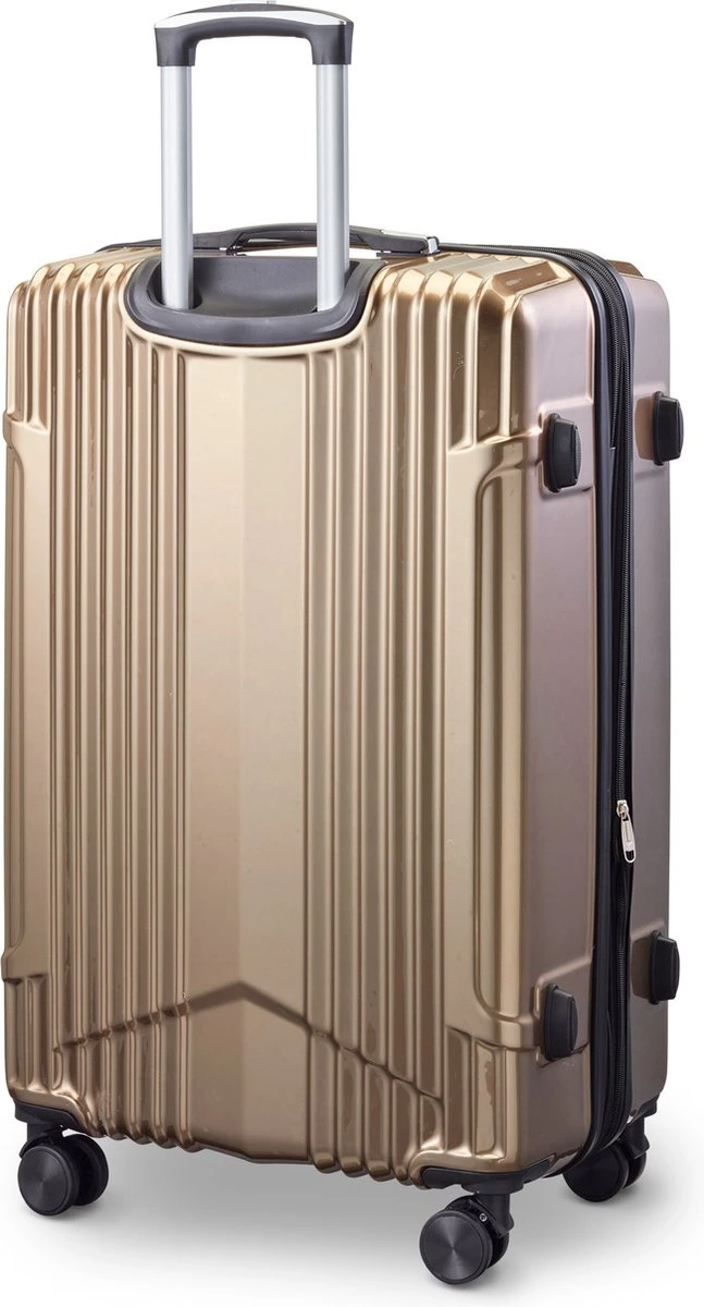 Tesla PC - Reiskoffer - 75 Cm - 4 Wielen - Goud 4 Tesla PC - Reiskoffer - 75 Cm - 4 Wielen - Goud - Afbeelding 2