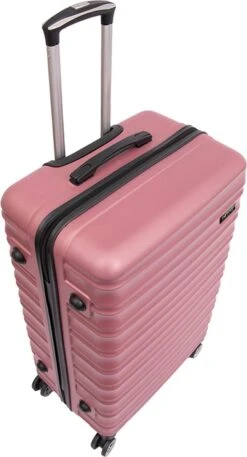 Tobeyz - Kofferset - 3-delig Roze Handbagage - Verrijdbaar Op 4 Wielen - Stevig ABS - Lichtgewicht, Trolley -Goedkope Bagage Winkel 648x1200 11