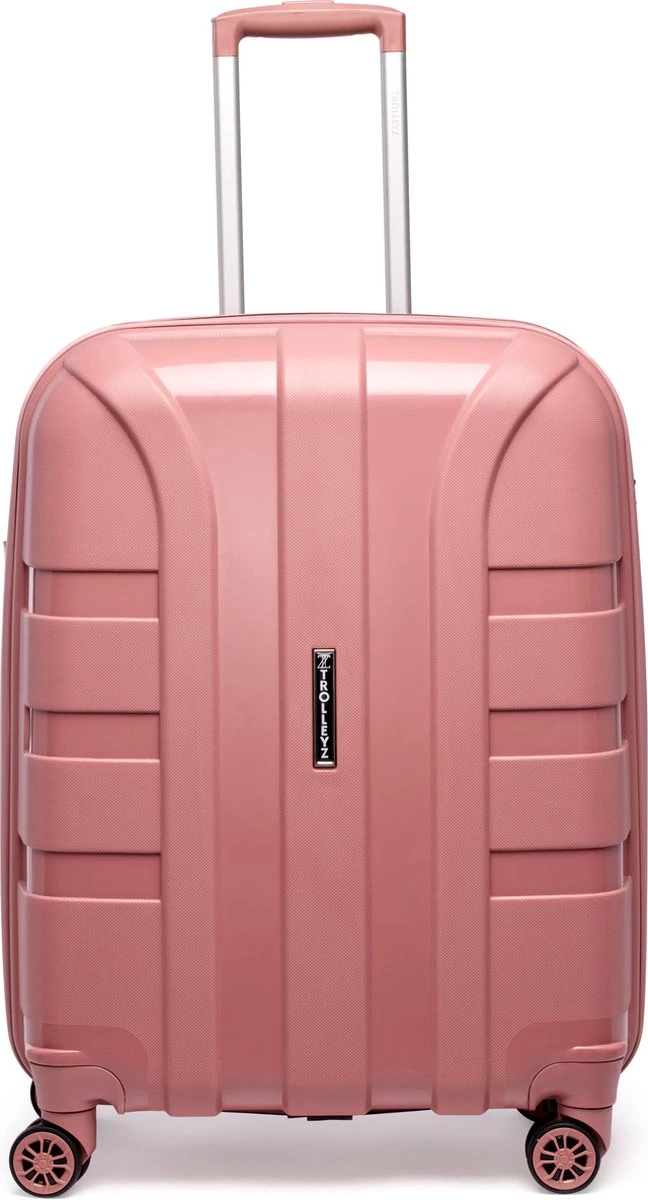 ©TROLLEYZ - Paris No.5 - Reiskoffer - 69cm Met TSA Slot - Dubbele Wielen - 360° Spinners - 100% Polypropyleen - Reiskoffer In Rose Blush 3 ©TROLLEYZ - Paris No.5 - Reiskoffer - 69cm Met TSA Slot - Dubbele Wielen - 360° Spinners - 100% Polypropyleen - Reiskoffer In Rose Blush
