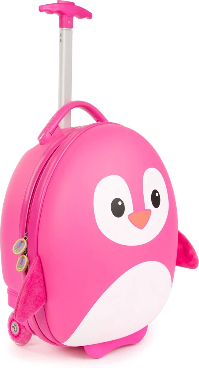 Boppi - Kindertrolley - Pinguïn (roze) - Handbagage - Lichtgewicht - Duurzaam - 17L 2 Boppi - Kindertrolley - Pinguïn (roze) - Handbagage - Lichtgewicht - Duurzaam - 17L