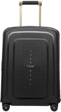 Samsonite Reiskoffer - S'Cure Dlx Spinner 55/20 (Handbagage) Black/Gold Deluscious -Goedkope Bagage Winkel 655x1200 2