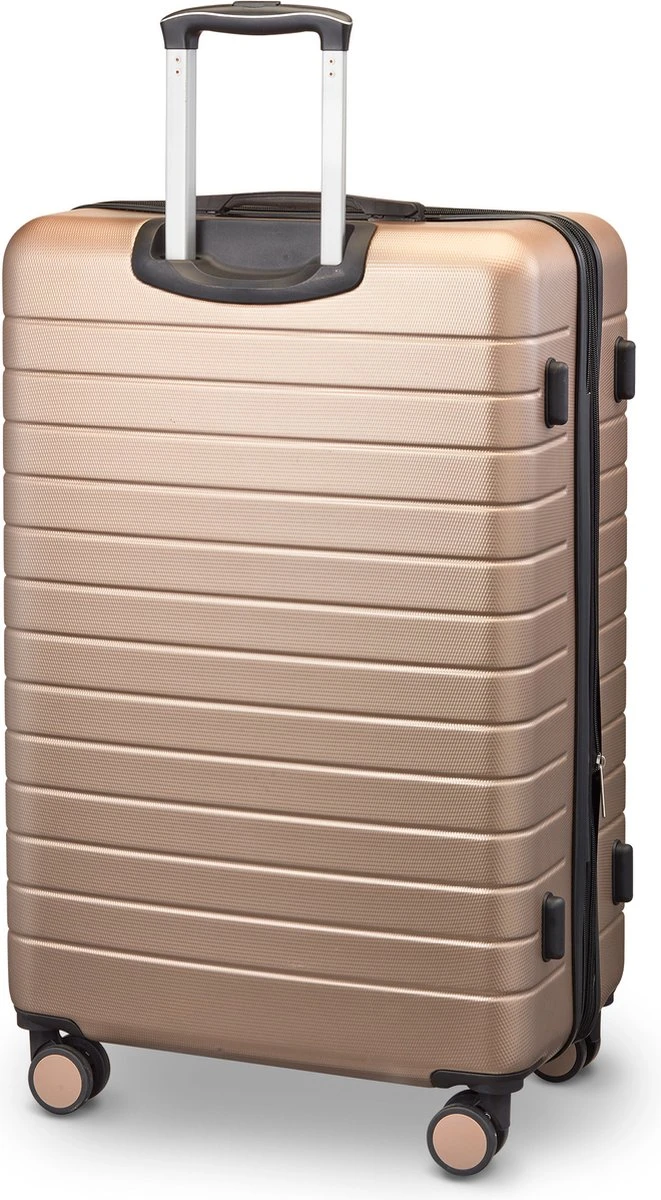 Swiss Alpine 2.0 - Reiskoffer- 77 Cm - 4 Wielen - Goud - Brons 4 Swiss Alpine 2.0 - Reiskoffer- 77 Cm - 4 Wielen - Goud - Brons - Afbeelding 2