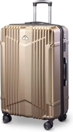 Tesla - Kofferset - 3-delig - 4 Wielen - Cijferslot - Goud -Goedkope Bagage Winkel 664x1200 10