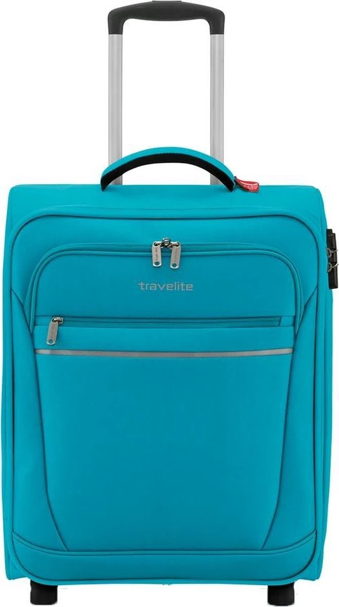 Travelite Cabin 2 Wheel Trolley Turquoise 10 Travelite Cabin 2 Wheel Trolley Turquoise - Afbeelding 8