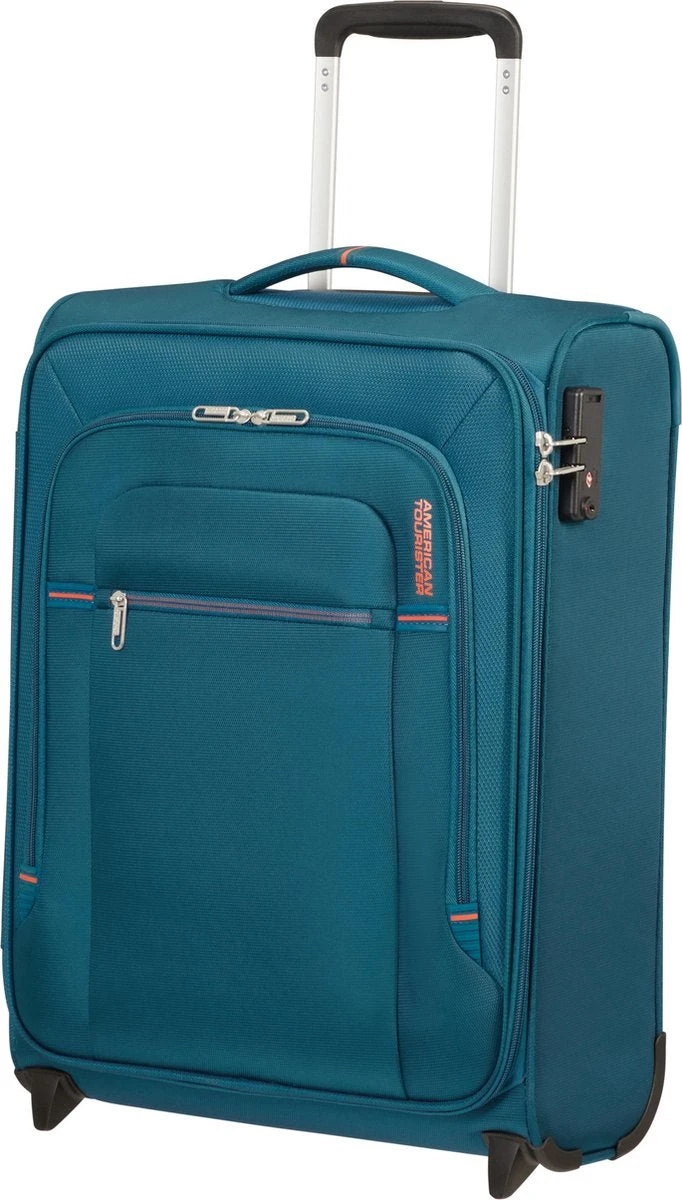 American Tourister Reiskoffer - Crosstrack Spinner 55/20 Tsa (Handbagage) Navy/Orange 4 American Tourister Reiskoffer - Crosstrack Spinner 55/20 Tsa (Handbagage) Navy/Orange - Afbeelding 2