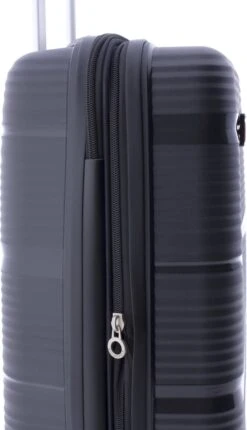 Gladiator Bionic S Handbagage Koffer Expandable - 55 Cm - TSA Slot - Zwart -Goedkope Bagage Winkel 689x1200
